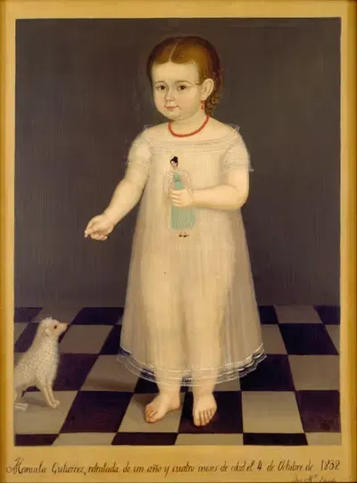 Portrait of Manuela Gutiérrez by José María Estrada, 1838 — digital art print download