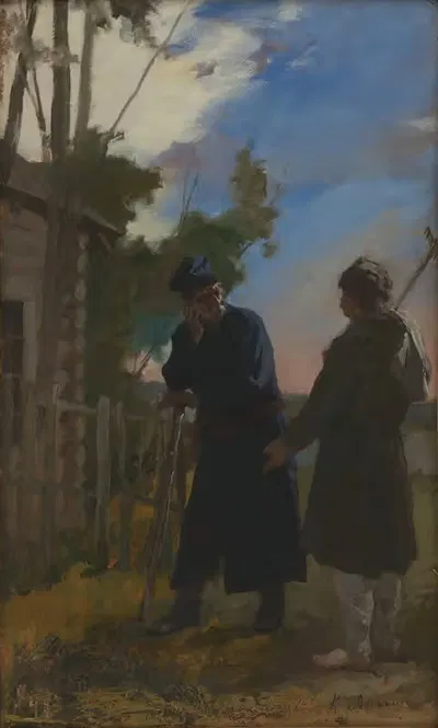 Благородный и крестьянин by Казимеж Алхимович, 1908 — digital art print download
