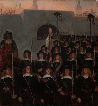 Студенты уходят защищать Копенгаген в 1658 году by Кристиан Захртманн, 1888 — digital art print download