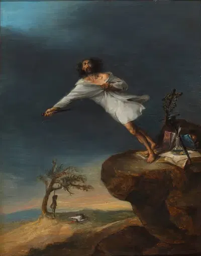 Satire of Romantic Suicide by Leonardo Alenza y Nieto, 1839 — digital art print download
