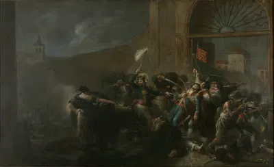 Смерть Даоиза на артиллерийском поле Монтелеона by Леонардо Аленса и Ньето, 1835 — digital art print download