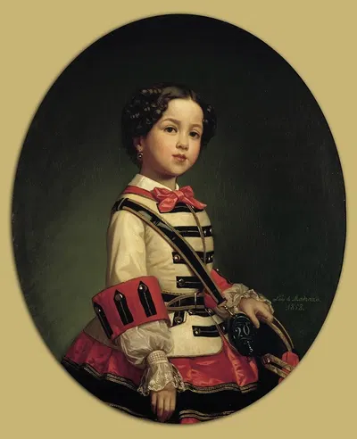 Cristina de Roncali y Gaviria, the Little Marquise of Roncali by Luis de Madrazo y Kuntz, 1858 — digital art print download