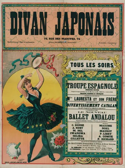 Divan Japonais 75, Rue Des Martyrs, 75 Demarquoy, Chef D'orchestre Jehan Sarrazin by Дж. Вайнер, 1880-1890 — digital art…