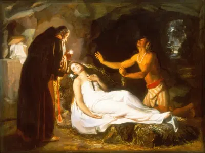 Последние моменты Аталы by Луис Монрой, 1871 — digital art print download