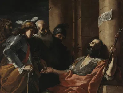 Белисарий, получающий милостыню by Маттиа Прети, 1660 - 1665 — digital art print download