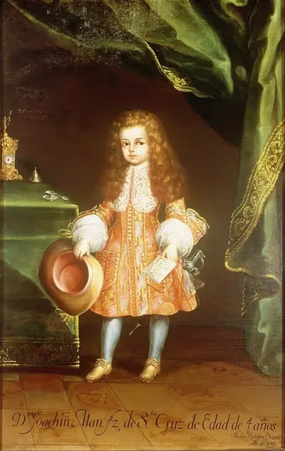 Portrait of the Child, Joaquín Manuel Fernández de Santa Cruz by Nicolás Rodríguez Juárez — digital art print download