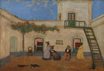 El Patio o Patio Unitario by Pedro Figari — digital art print download