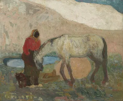 Lavanderas en los médanos o Los amigos by Pedro Figari — digital art print download