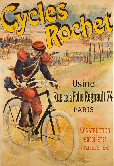 Cycles Rochet Usine Rue de la Folie Regnault by Lucien Lefèvre, 1893 — digital art print download