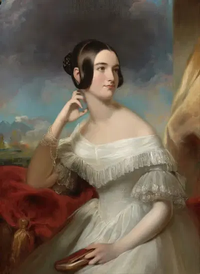 Miss Jane Mercer by Samuel Bell Waugh, 1840 — digital art print download
