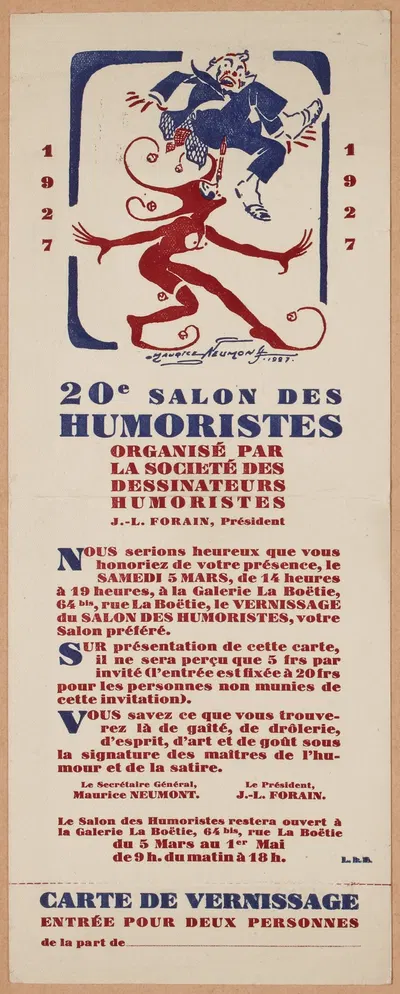 1927 20e salon des humoristes by Морис Луи Анри Неймон, 1927 — digital art print download