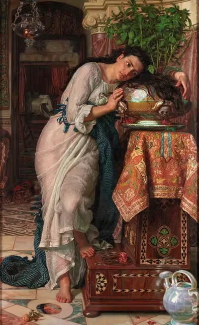 Isabella and the Pot of Basil by William Holman Hunt, 1867 — digital art print download