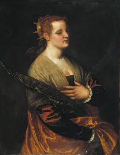 Святая Екатерина by Мастерская Паоло Веронезе, 1580-1585 — digital art print download