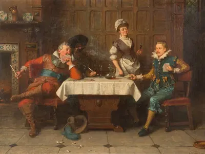 Игроки в карты by Альфред Хольст Туррье — digital art print download