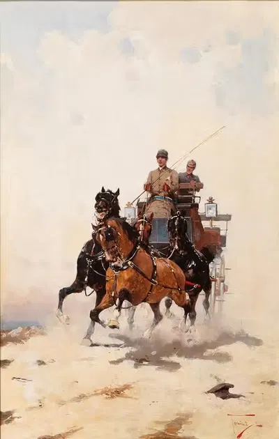 Дикая поездка на повозке by Альфредо Томинц — digital art print download