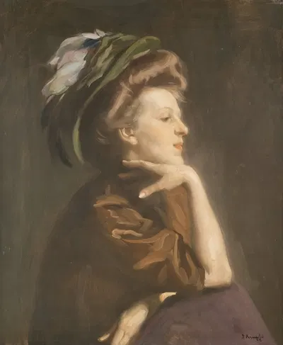 Lady portrait by Arthur Kampf — digital art print download