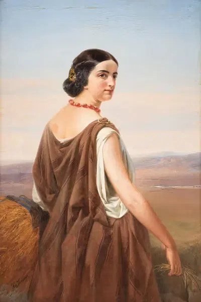 Итальянская красавица by Август Карл Вильгельм Томсен — digital art print download