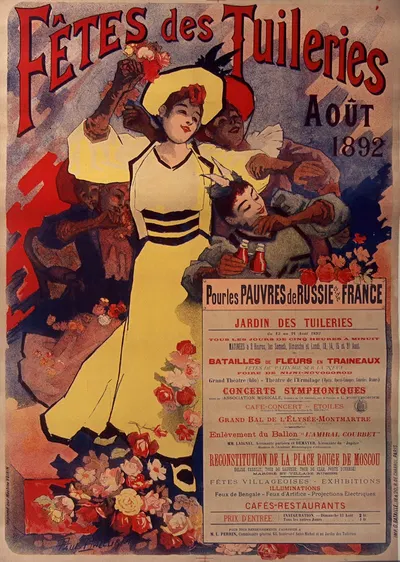 Fêtes des Tuileries, août 1892 pour les pauvres de Russie et de France by Поль Баллерио, 1892 — digital art print download