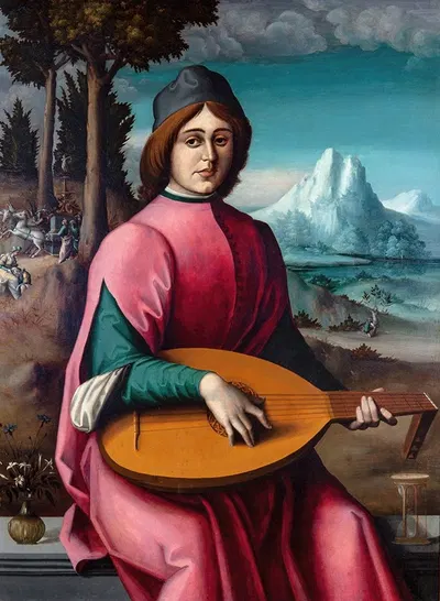Portrait of a Young Lute Player by Bacchiacca — digital art print download