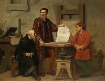 Изобретение книгопечатания by Корнель Сегерс, 1837-1869 — digital art print download
