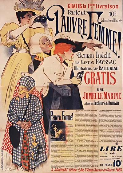 Pauvre Femme roman inédit par Gaston Rayssac by Поль Баллерио, 1895 — digital art print download