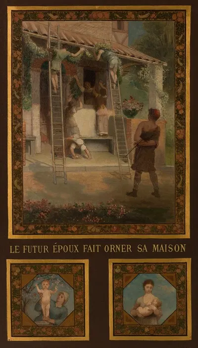 Le Futur Époux Fait Orner sa Maison by Émile Lévy, 1880 — digital art print download