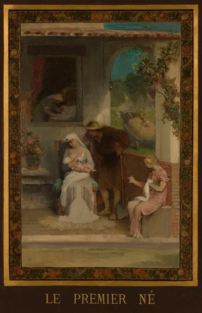 Le Premier Né by Émile Lévy, 1880 — digital art print download
