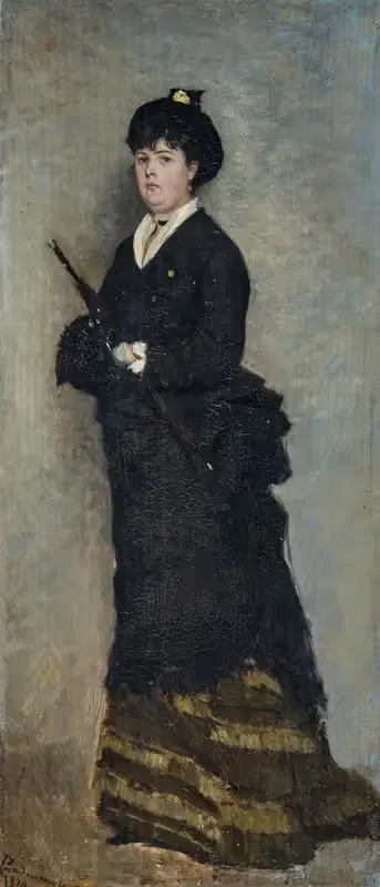 Портрет дамы by Федерико Зандоменеги, 1874 — digital art print download