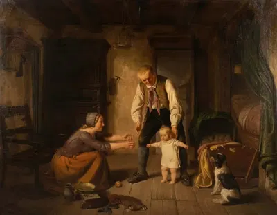 The first steps by Franz Wieschebrink, 1849 — digital art print download