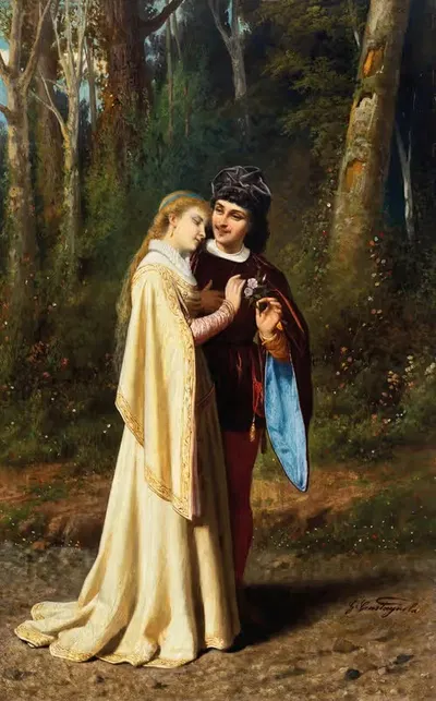 Искушение by Габриэле Кастаньола, 1876 — digital art print download