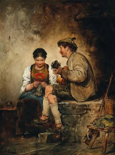 Серенада by Хуго Энгл, 1882 — digital art print download
