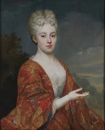 Portret van Theresia Mechtildis Schilders by Jan van Helmont, 1717 — digital art print download