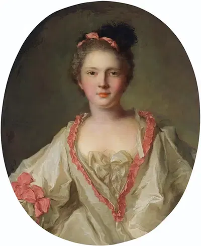 Портрет Марии-Терезы Жеффрин (1715-1791), маркизы де Ла Фертэ-Имбо by Жан-Марк Натиер, 1715-1791 — digital art print download