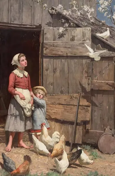 Белая голубка by Дженни Огаста Браунскомб, 1886 — digital art print download