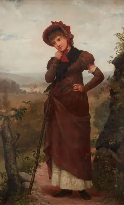Прогулка по деревне by Дженни Огаста Браунскомб, 1882 — digital art print download