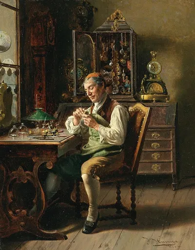 The Clock Maker by Johann Hamza — digital art print download
