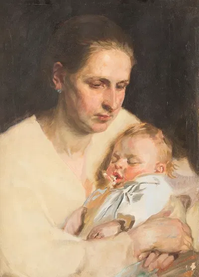 Мать и ребенок by Йозеф Юнгвирт, 1934 — digital art print download