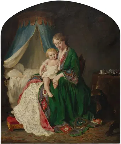 Этот маленький поросенок пошел на рынок by Лилли Мартин Спенсер, c. 1857 — digital art print download