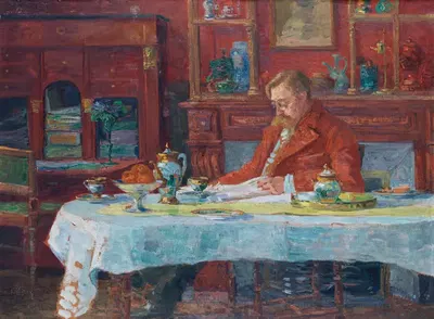 Верхаерен за столом by Март Массен, 1900 — digital art print download