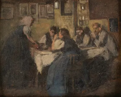 Семья из Черного леса за столом (эскиз) by Пауль Сегиссер, 1909 — digital art print download