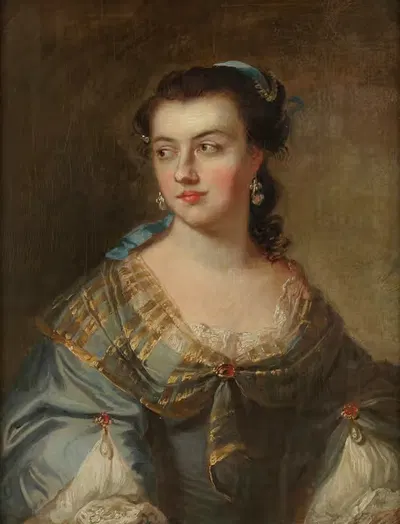 Portrait of Maria-Theresa Borrekens by Philip Joseph Tassaert, 1762 — digital art print download