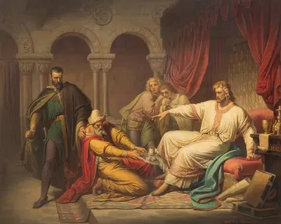 Попытка отравления Эдварда III by Теодор Пиксис, 1856 — digital art print download