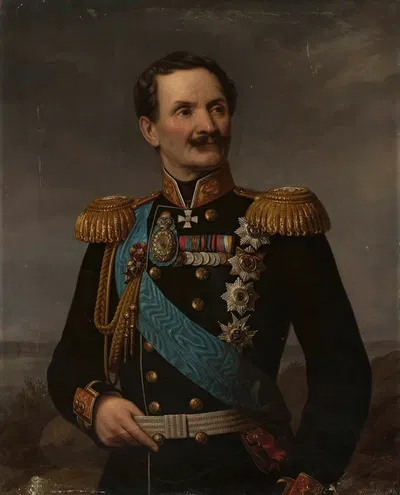 Portrait of Friedrich Berg by Aleksander Lesser, 1868 — digital art print download