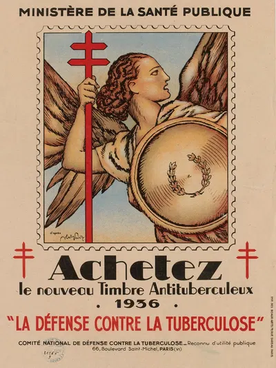 10e Campagne nationale du timbre antituberculeux 1936 by Абель Февр, 1936 — digital art print download