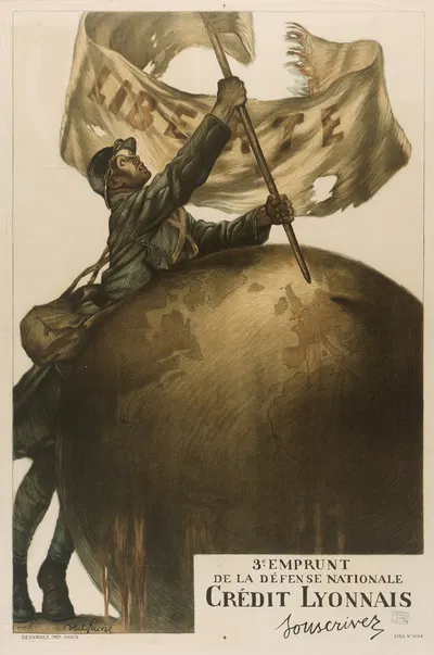 3e Emprunt de la Défense Nationale. Crédit Lyonnais. Souscrivez by Абель Февр, 1917 — digital art print download