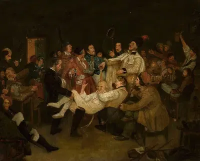 Студенческая пьеса by Антоний Пиотровский, 1848 — digital art print download
