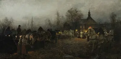 Свадьба вечером by Антоний Пиотровский, 1882 — digital art print download