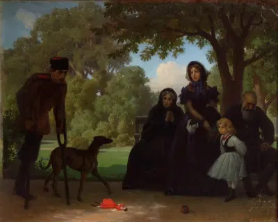 В саксонском саду by Артур Гроттгер, 1863 — digital art print download