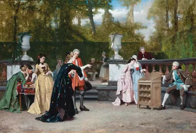 La charmante adversaire by Auguste Serrure, 1871 — digital art print download