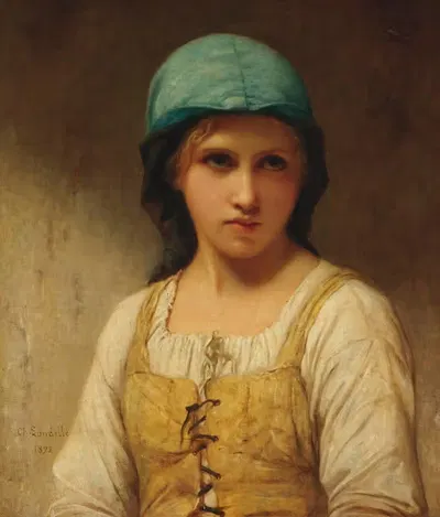 Молодая крестьянка by Шарль Ландель, 1872 — digital art print download